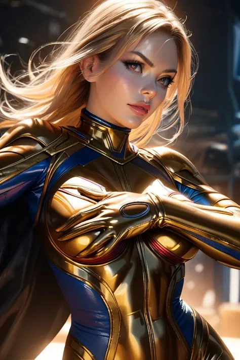 a beautiful woman in a fantastic four susan storm suit, superhero, portrait, highly detailed, photorealistic, 8k, hyper detailed, sharp focus, cinematic lighting, vivid colors, sexy pose, heroic, powerful, confident expression, piercing eyes, full body sho...