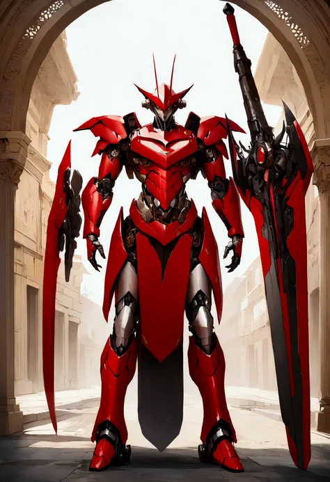 Create the ultra realistic image prompt of
A Ferrari transformed into a robot staring with a mega-sword