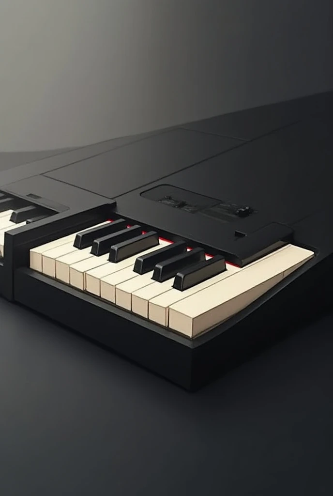 An image of a rectangular piano keyboard