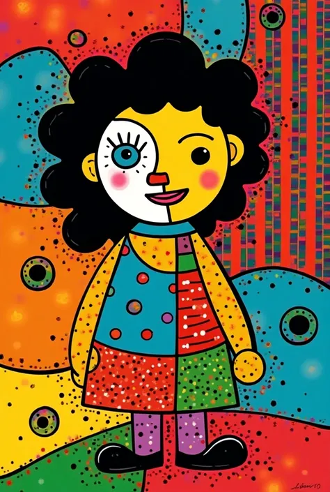  Make me an image in the style of the Artist Romero Britto ( obviously Inspiring you , not
Copying them ) and that it is creative and simple but not minimalist  