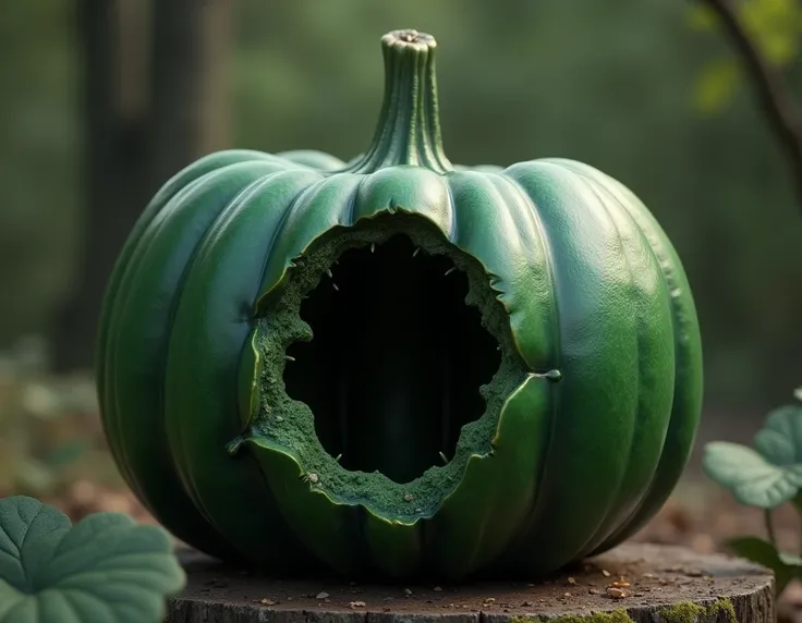 ROYAL GREEN PUMPKIN WITH A BOTTOMLESS PIECE