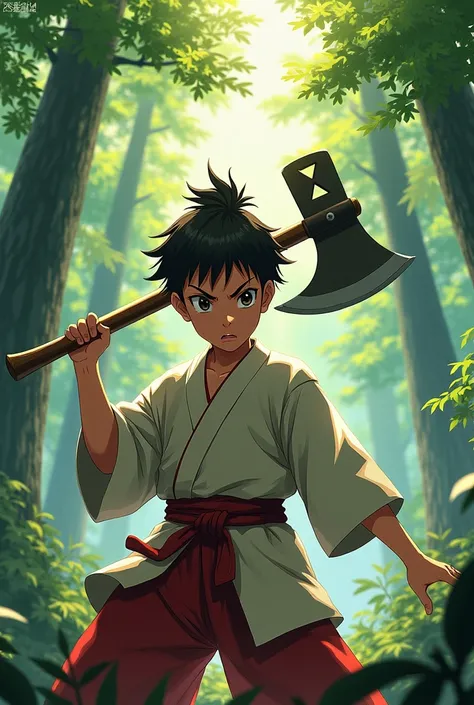 Demon Slayer anime Young Woodcutter Axe