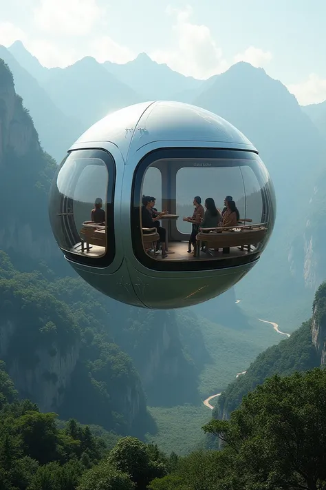 A sphere that flies ,  to facilitate tourism 