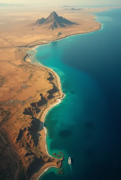 a long arm of the Indian Ocean between northeast Africa and Arabia; linked to the Mediterranean at the north end by the Suez Canal