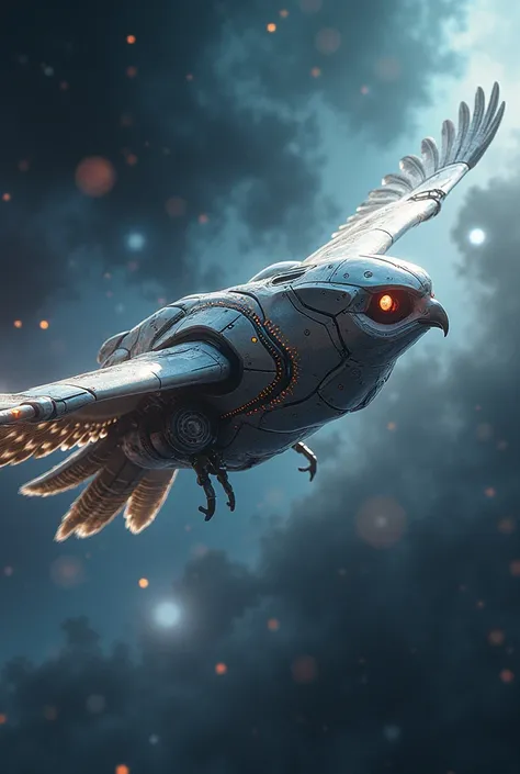 Create a bird from the future orbital owl