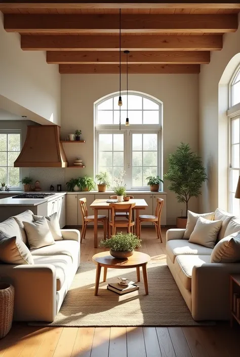  the interior of a house living room,dining room kitchen 