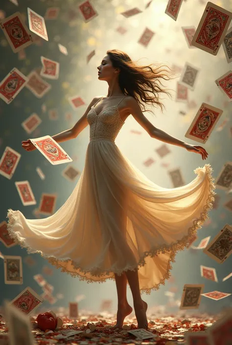 Dance girl with music design photo in cards 