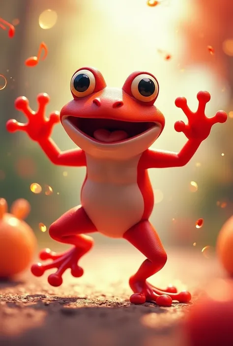 Red dancing frog animated version 