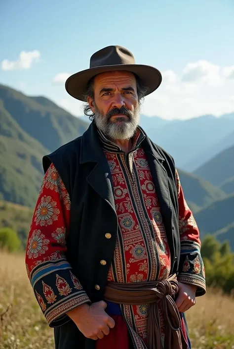 Albanian man with traditional Albanian clothing