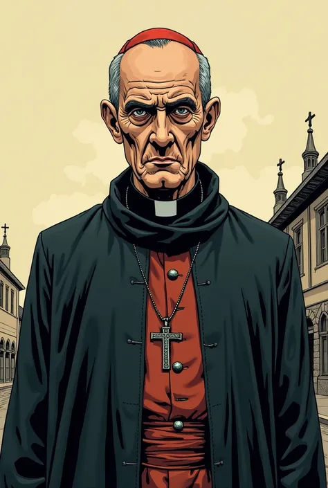 Monsignor Romero in manga style by Naoki Urasawa 