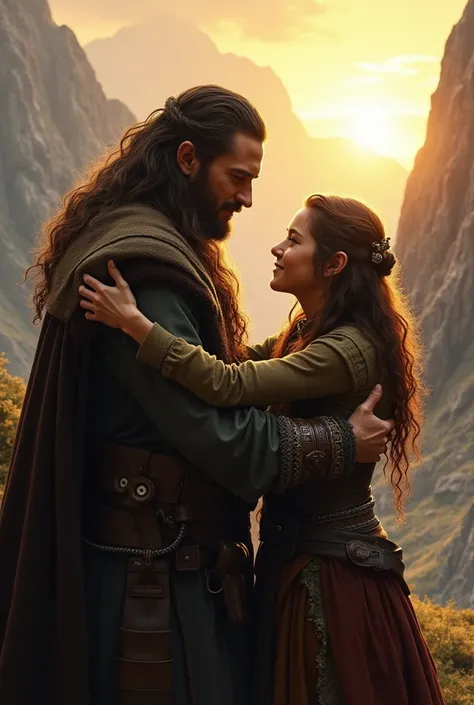 thorin and bilbo hugging, make it two men dont be homophobic 