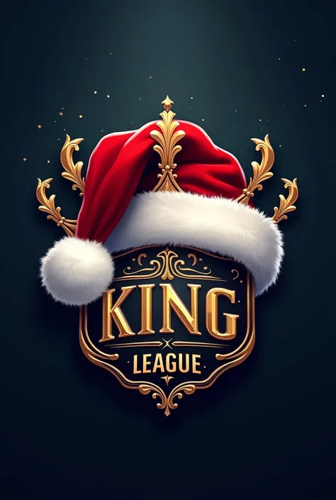 Create me a logo for the league that is the King League and a Christmas hat