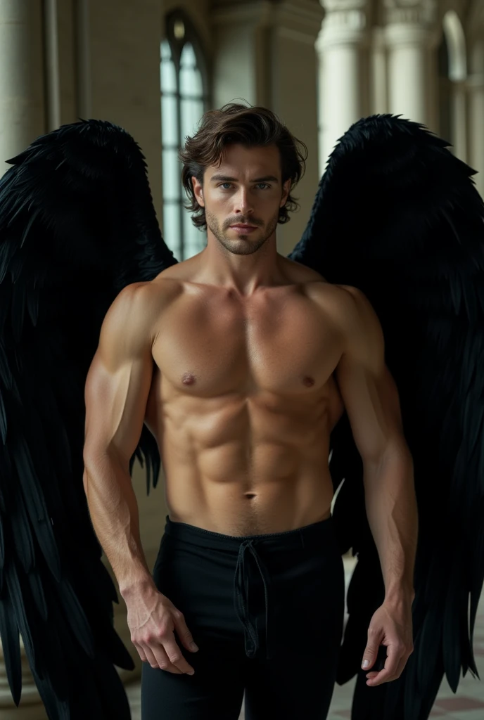 Nicholas Alexander Chavez, Super sexy attractive European man 30 years old, (extremely detailed 8k wallpaper), a medium shot shot of a male model, masculine features, blue eyes, brown hair, strong jawline, fit body, which tall, full body, prince aesthetic,...