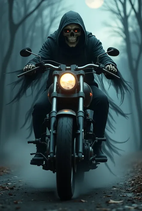 Skull on a Harley ghost biker


