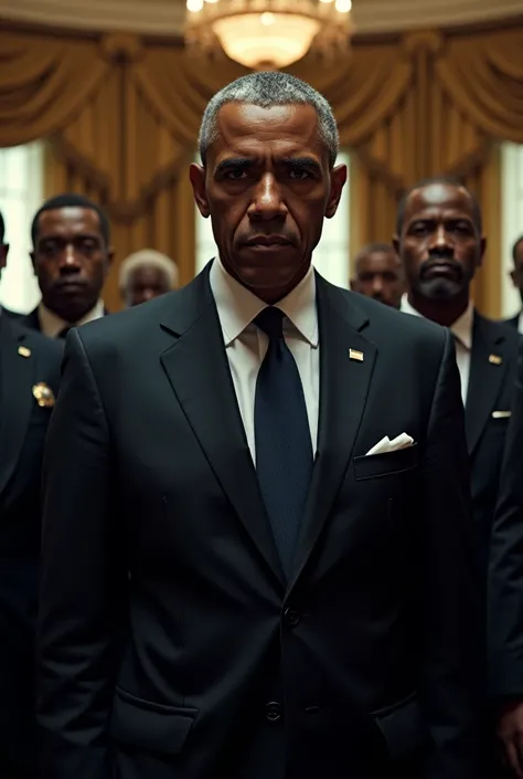 A black president who is currently being protected against an assassination attempt 