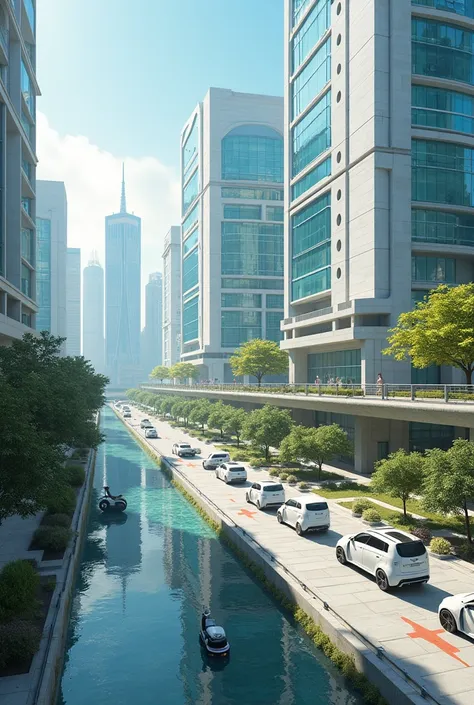 Smart city in the future
1.Robots and AI 
2.Personal transportation and mobility
3.Renewable energy system: Solar energy 
4.Technology to build sustainable living structures
