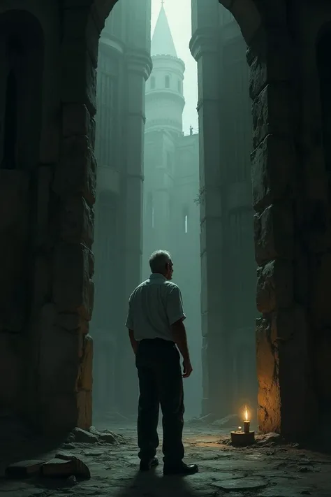 A man inside a tower regretting his life 