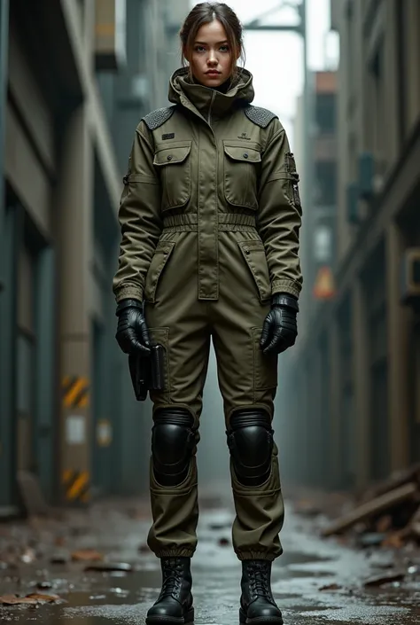 Jumpsuit with military clothing 