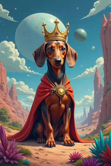 A dachshund becomes the king of the planet

