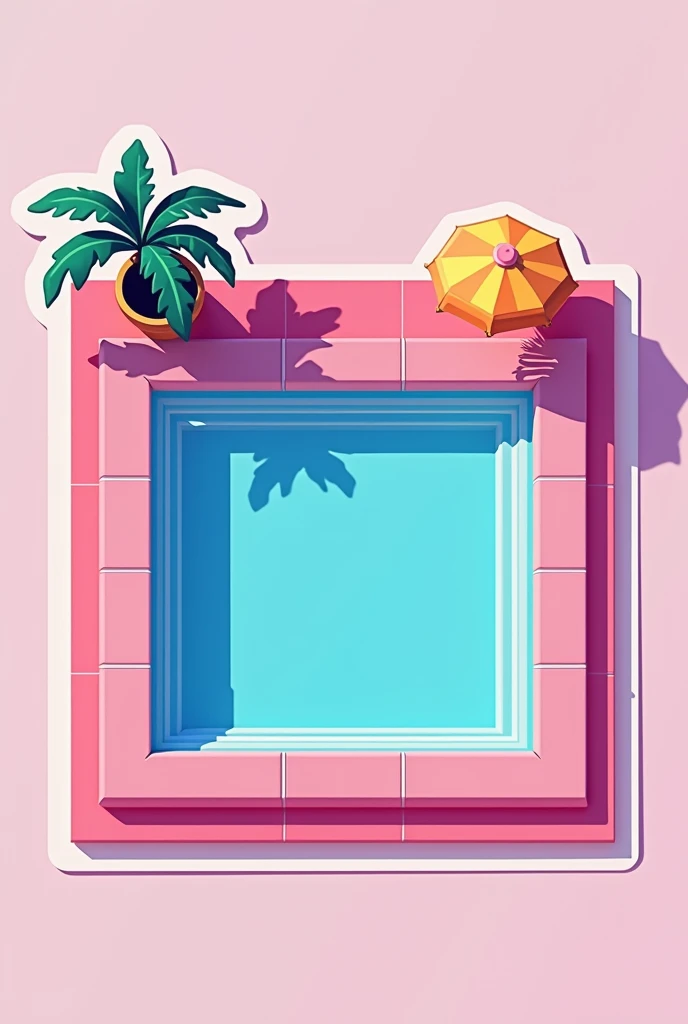 Pool sticker pink