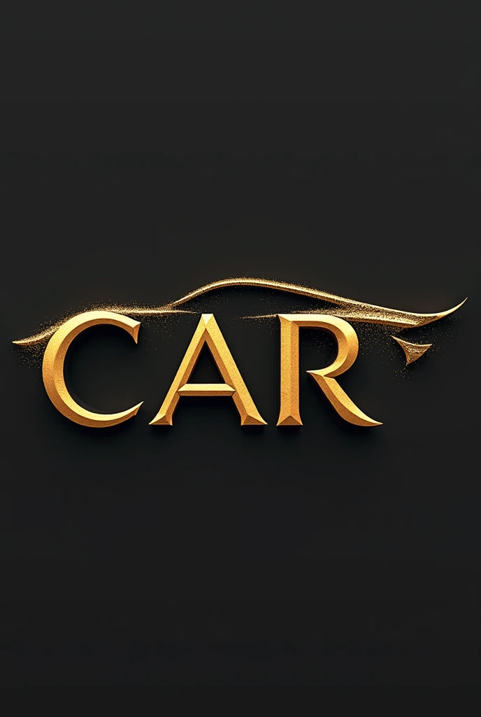 Create a car sales logo with gold letters 