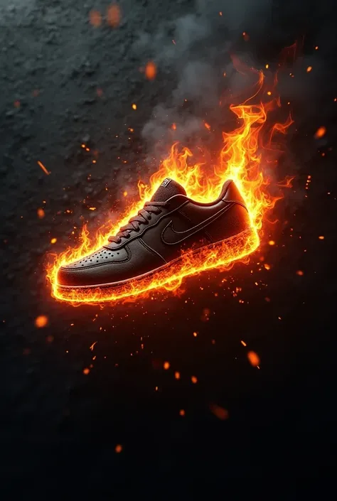 amazing and realistic logo inspired on fire of a sneaker and streetwear-style business branded FYR