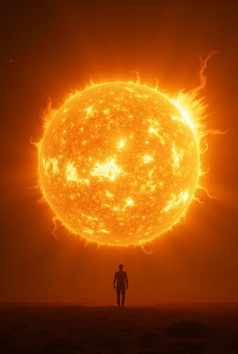 A sun swallowing a person 