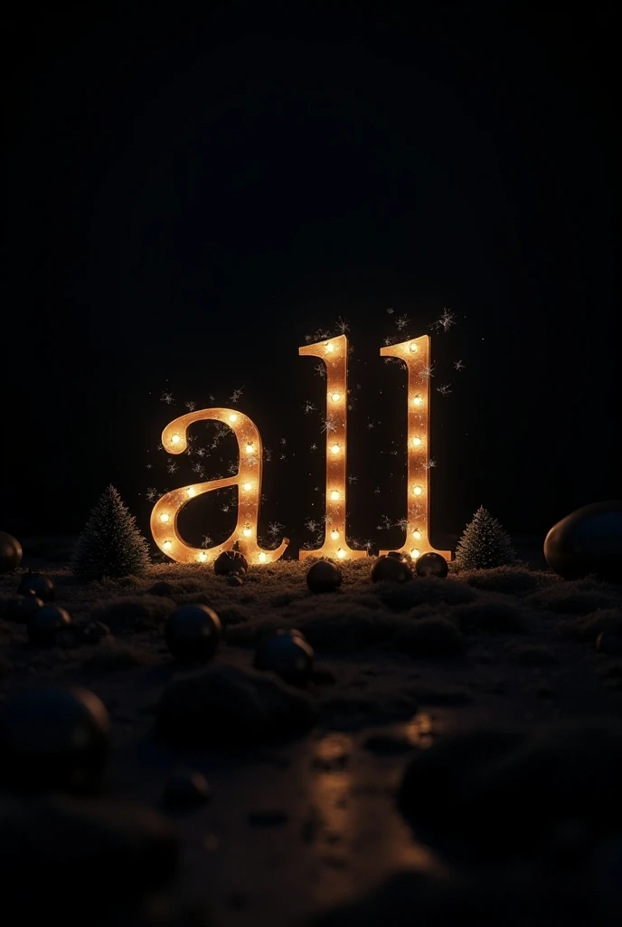  can you make a Christmas sign that says (key-all ) With black background