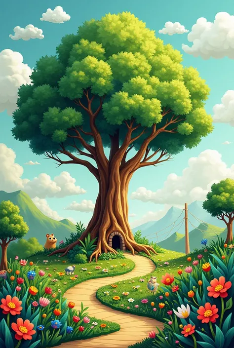 Generate a picture for this
Pick a Theme
Example: “A Garden”.
2. Prepare Materials
Use paper, pencils, colors, or cut-out pictures.
3. Start Drawing
Draw a big tree in the middle (this will be your main focus).
Add flowers, animals, and clouds around it.
4...