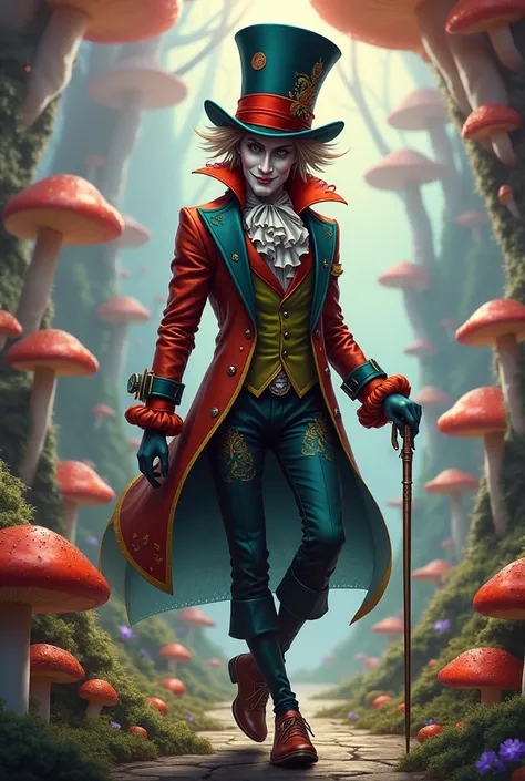  I want a beautiful male character related to Wonderland that would be a perfect match for Alice and a little crazy, Like the Mad Hatter  