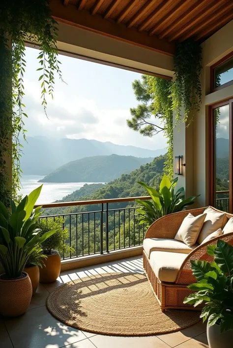 Create a unique ecofriendly hotel balcony that is for relaxing and refreshing