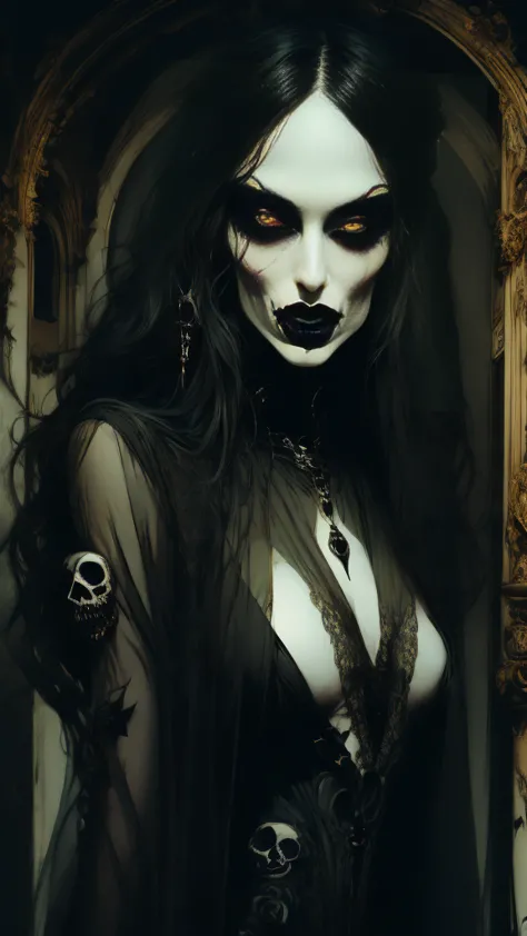 vampire woman , (vampire), (goth vampire) ( full body), 8k, (( open eyes )),  full body, flawless face,  girl with a soft body ,...