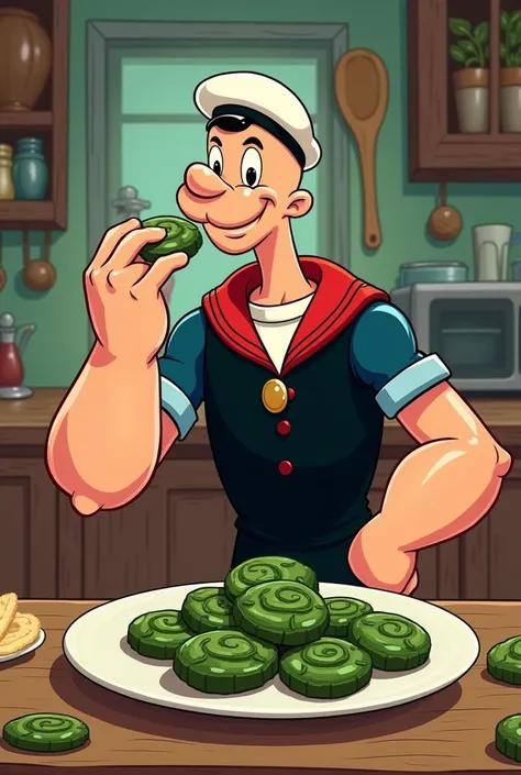 Popeye El Marino with spinach cookies