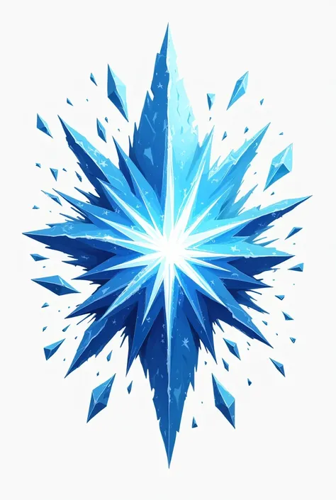  explode Make a logo , ice