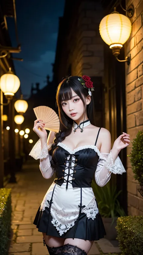 ⑤ Create a high-quality, intricately detailed illustration of [Zhu Bajie] reimagined as the ultimate Gothic Lolita character, exuding elegance and playful charm.

- **Pose and Activity**: Frolicking joyfully in a flower-adorned courtyard, her delicate hand...