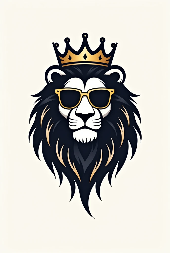 Generate a logo with the name Kings Decants and put a lion on it with sunglasses and crown and add some perfumes 