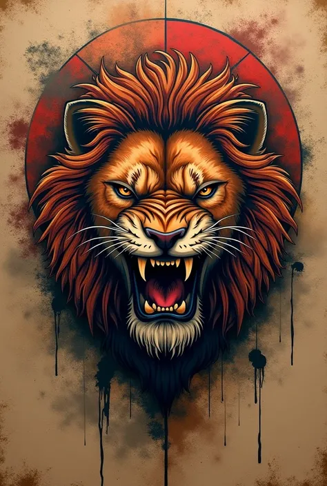 Angry Lion tattoo
