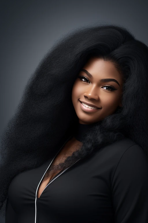 jet black hair,most very long hair,most very lion hair,most very wolf hair,most very frizzy hair,coarse hair,most very spread hairstyle,thick hair,fluffy hair,most very heavy weight hair,most very voluminous hair,shiny jet black hair,female jail officer,bl...