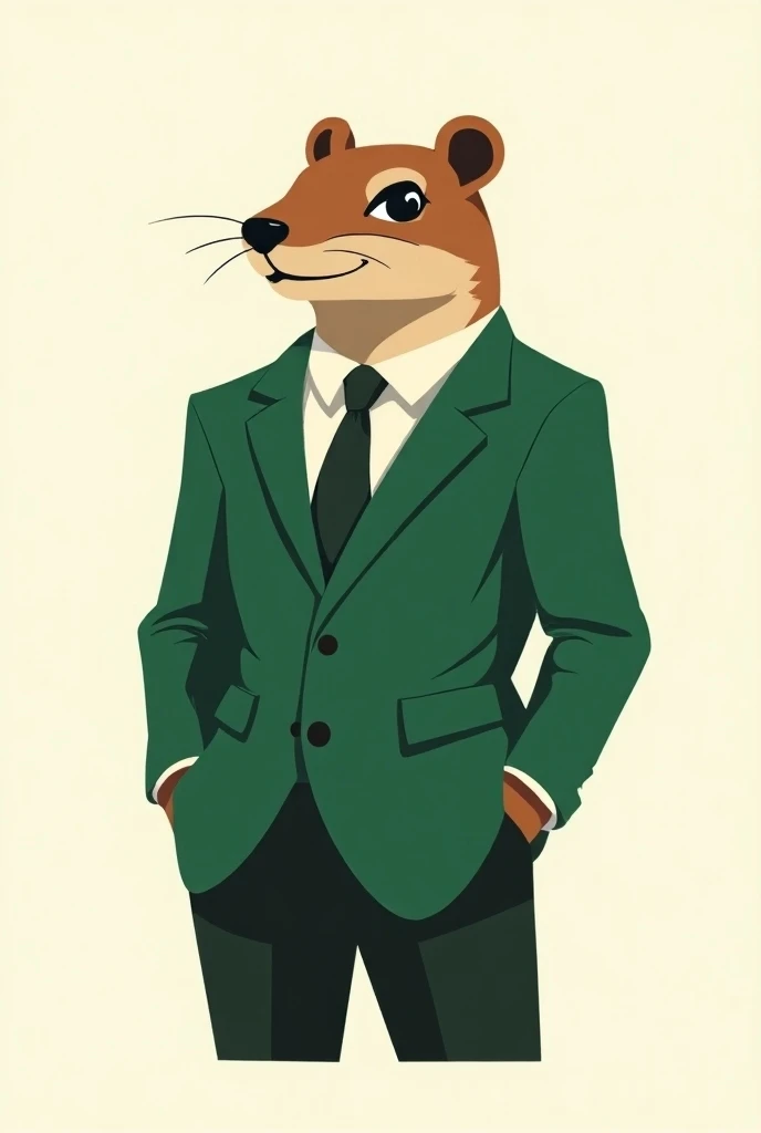 Make me a logo "Green Blazer Gopher"