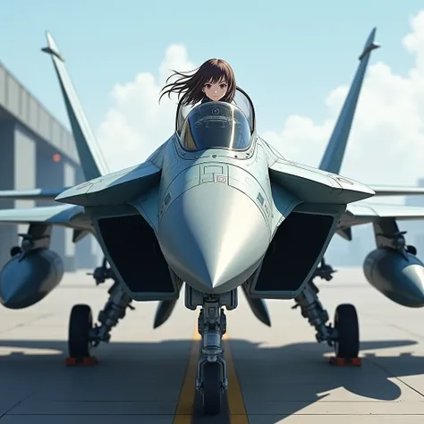 Anime girl pilot and mig 29