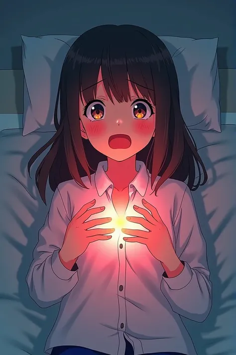 Girl anime heart attack