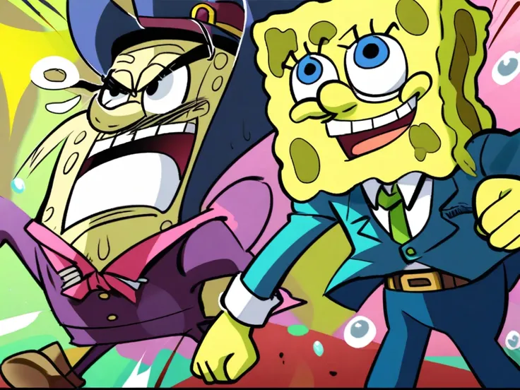 Do SpongeBob fighting Jojos style
