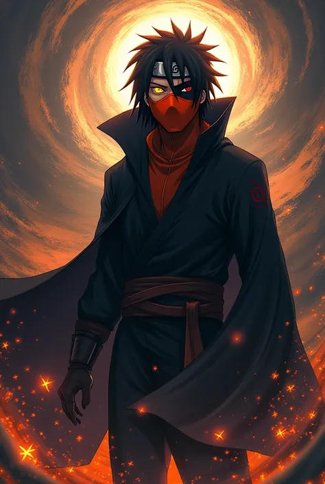 Create a badass wallpaper with the image of Tobi anime Naruto