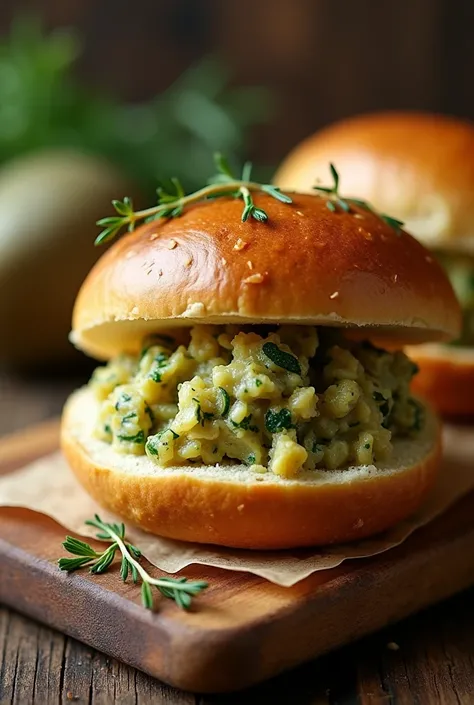 Bun with artichokes