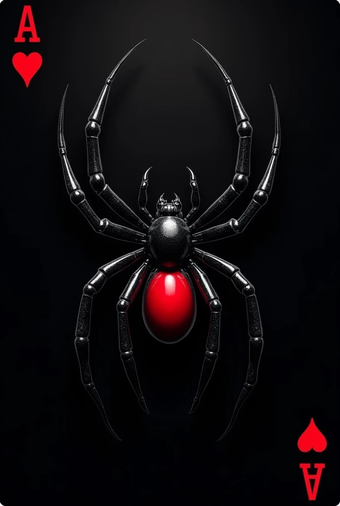 Black widow spider, logo, card