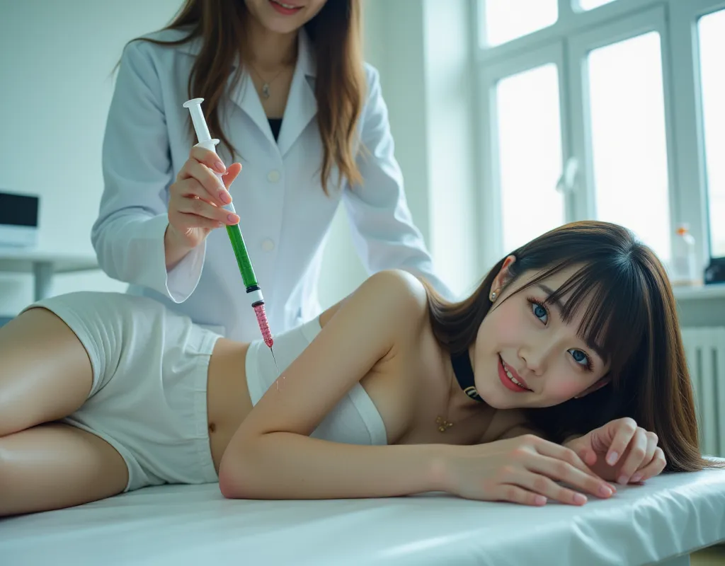 score_8up,  score_9, duo, sf, horror, doctor and patient、my relative's beautiful girl , submissive woman,  happy expression, ((s...