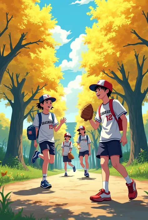 Masan Yongma High School festival poster(forsythia,baseball,zelkova,mike)