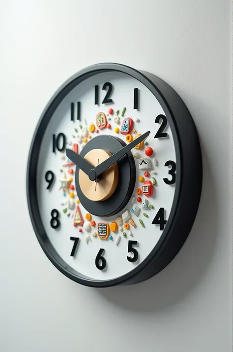 3d stickers dial pade wall clock 