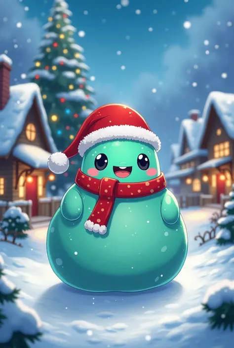 That time I came home for Christmas reincarnated as a slime at level 200 in a fantasy Anime style