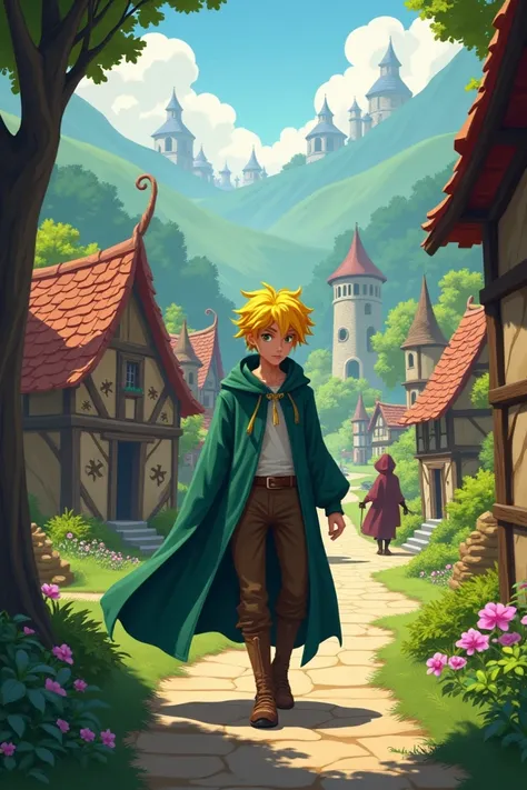 A yellow-haired young man in his 20s who used teleportation to sneak into a village of wizards. 2.5d